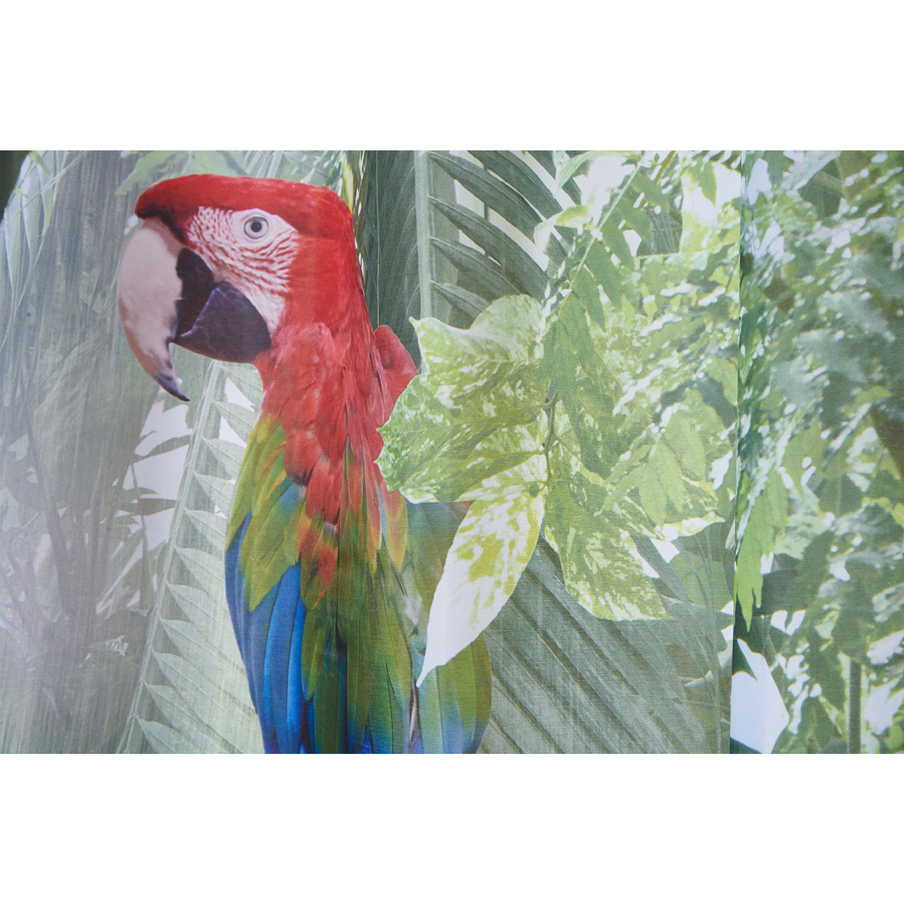 3D Parrot and Forest Printed Polyester Brown Bathroom Shower Curtain