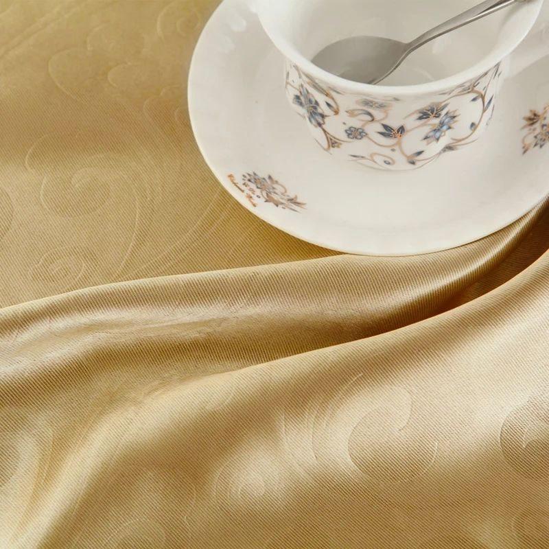 Luxury Golden Custom Blackout Shading Curtain Sheer 2 Panel Set Thick Silky Soft Touch Polyester Never Fading Cracking Peeling or Flaking