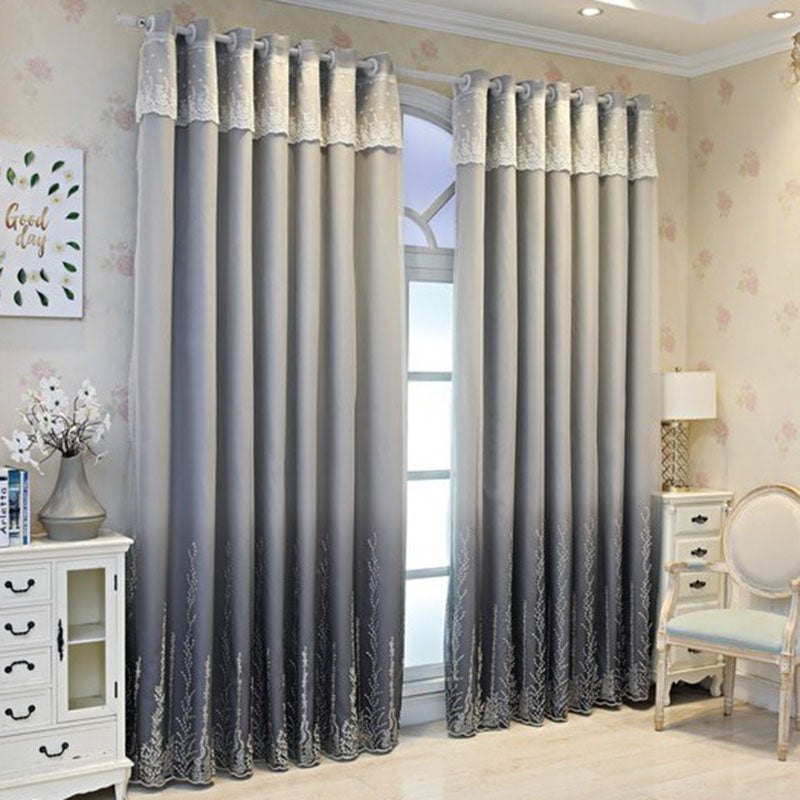 Custom European Decoration Blackout Sheer and Lining Curtain Sets for Living Room Bedroom