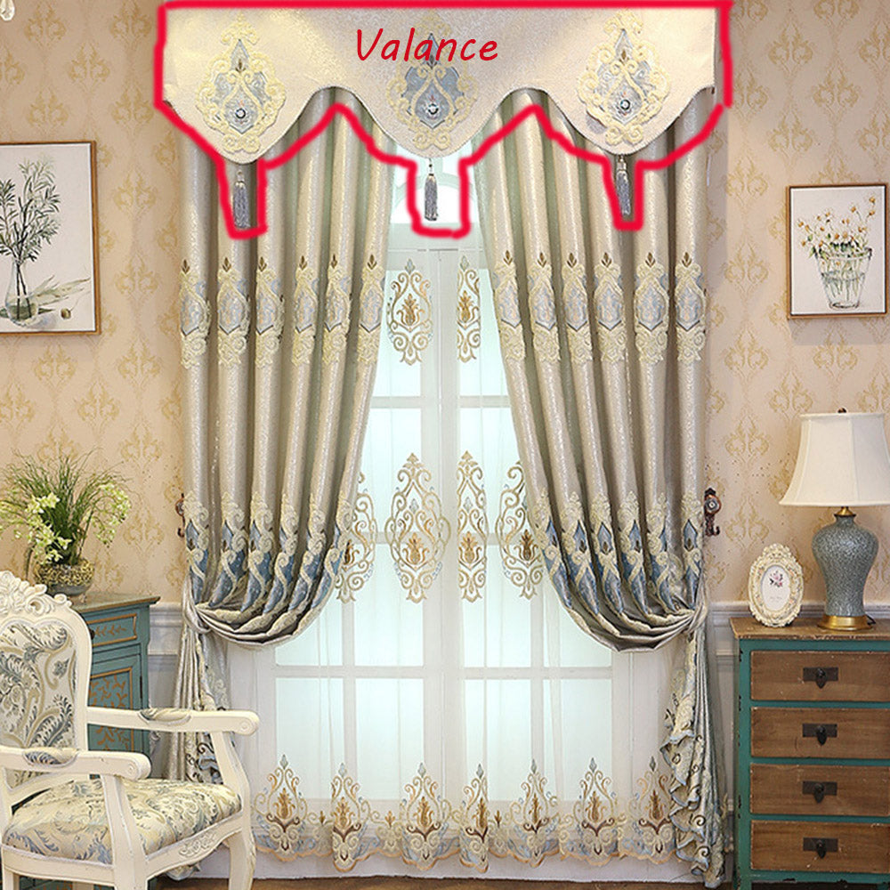 European Elegant Floral Embroidery Baroque Shading Curtains Luxurious Hollow Curtains for Living Room Bedroom Decoration Custom 2 Panels Drapes No Pilling No Fading No off-lining Chenille