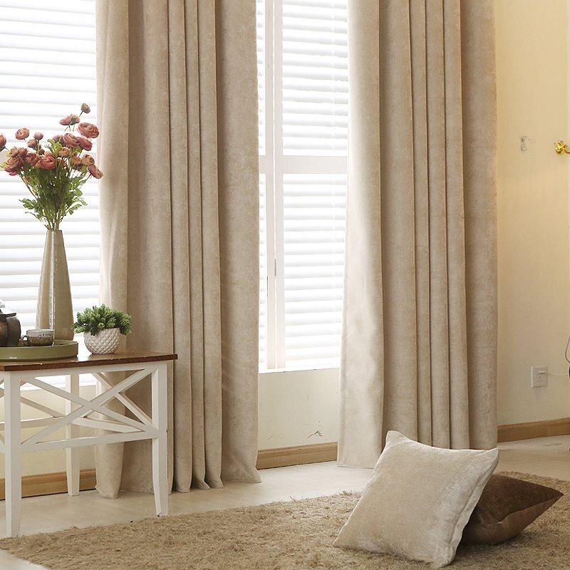 Window Curtains Modern Simple Style European Decorative Blackout Hook Curtains for Living Room Bedroom