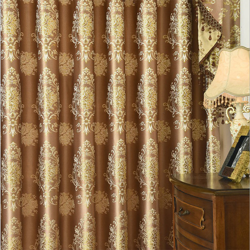 Shading Curtain Decorative and Blackout Polyester Embroidered Luxury European Style 3 Colors Curtain Valance