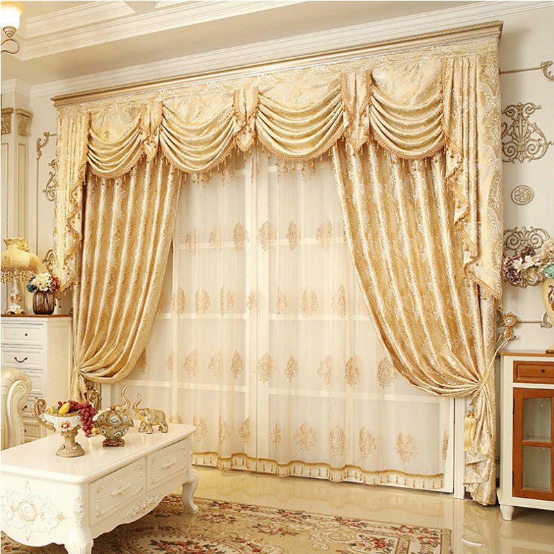 Classic European Beige Embroidered Sheer Curtains for Living Room Bedroom Custom 2 Panels Breathable Voile Drapes No Pilling No Fading No off-lining