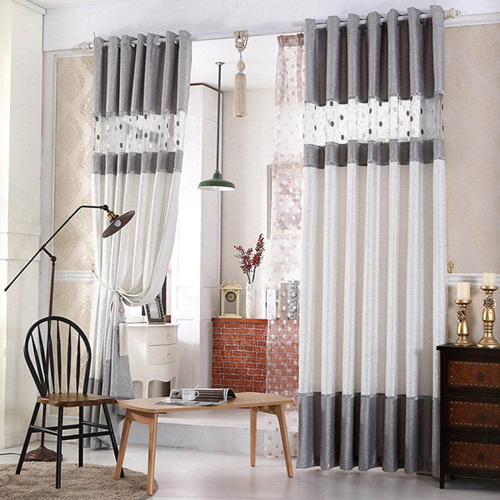 Modern Simple Spot Pattern Shading Curtains Sheer for Living Room Bedroom Decoration Custom 2 Panels Drapes No Pilling No Fading No off-lining