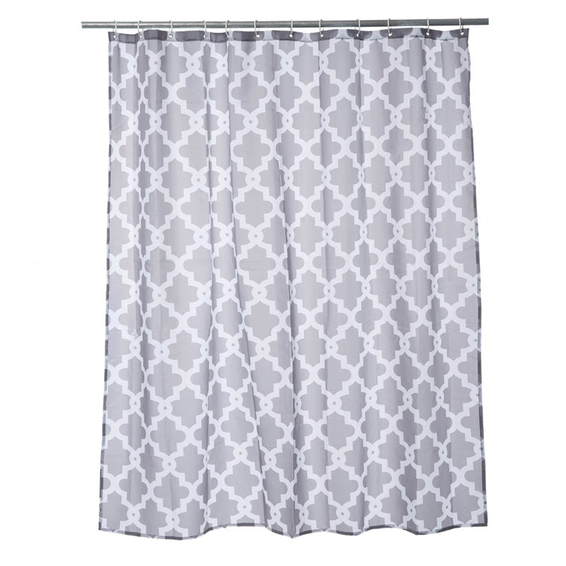 Geometric Pattern Polyester Simple Style Shower Curtain