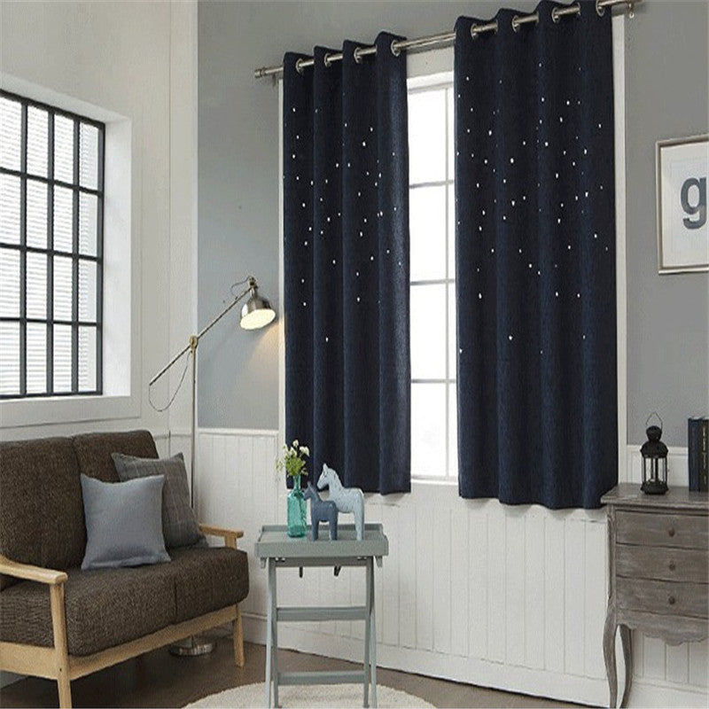 Romantic Starry Sky Curtains Space Inspired Night Sky Twinkle Star Kid's Room Drapes